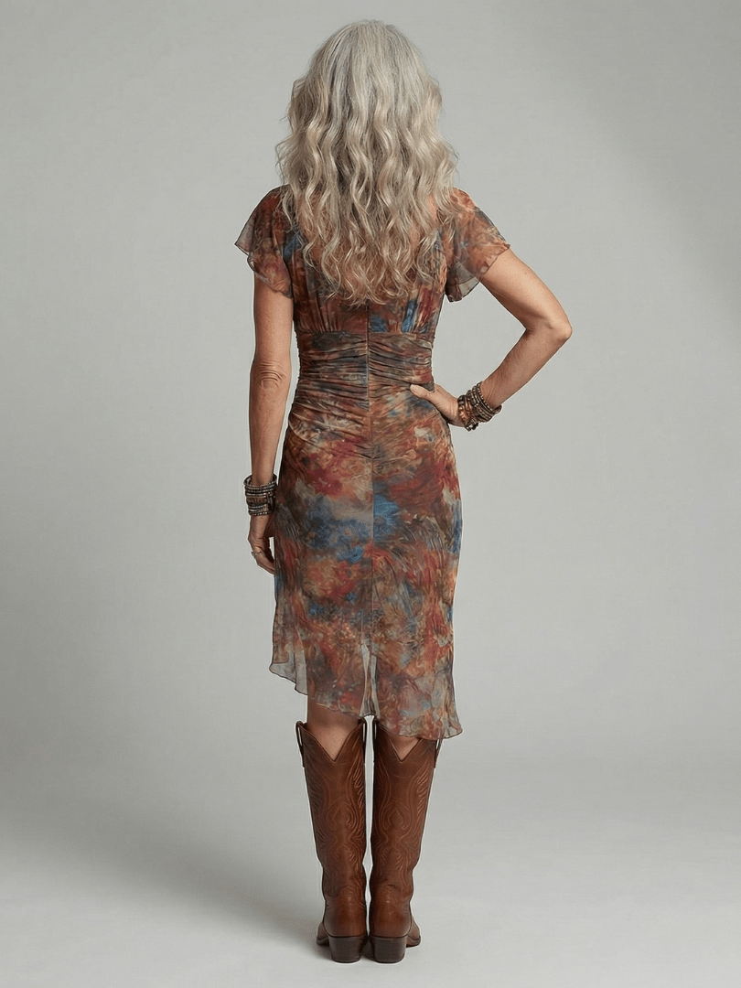 Aeris | Midi Halter Jurk Silencieuse - Bellanza