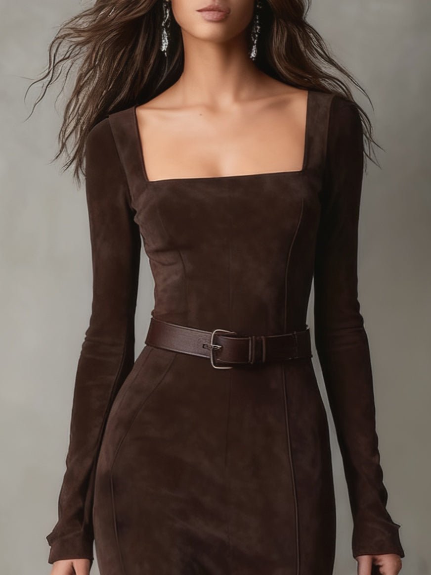 Ainsley™ - Maxidress van kunstleer - Bellanza