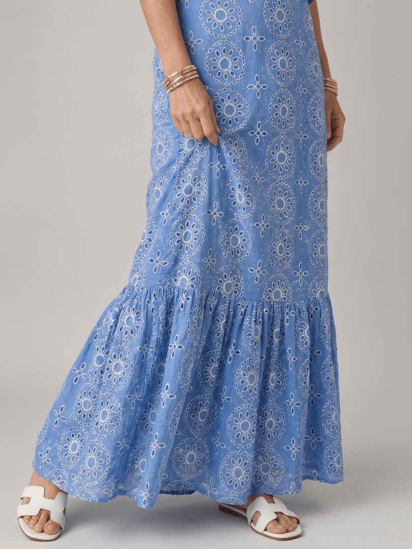 Alure | Mouwloze Midi-jurk met Rimpeldetails - Bellanza