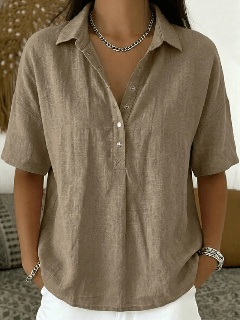 Amara | Klassieke Blouse met Kraag voor Dames - Bellanza