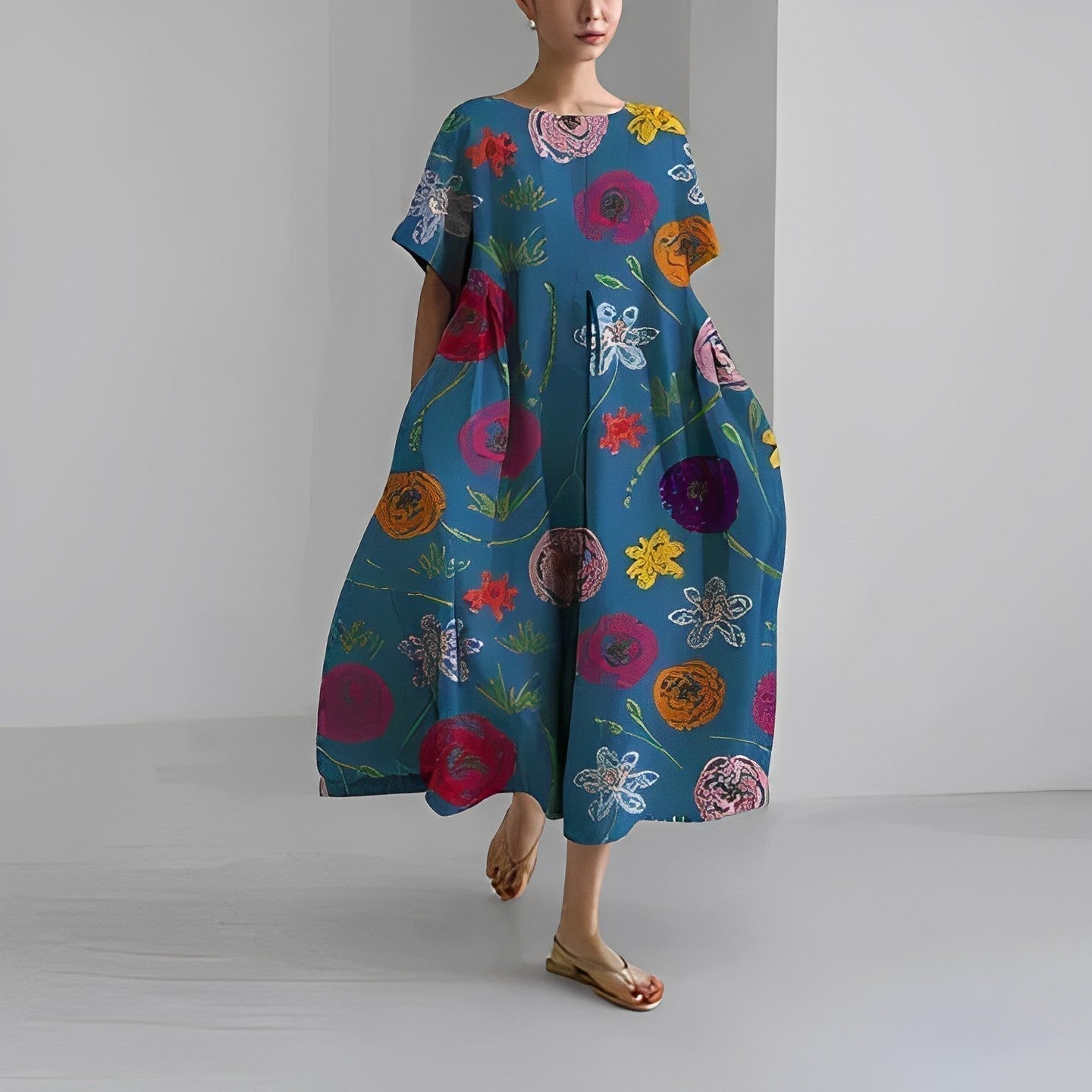Amelia - Boheemse bloemenjurk - bellanza