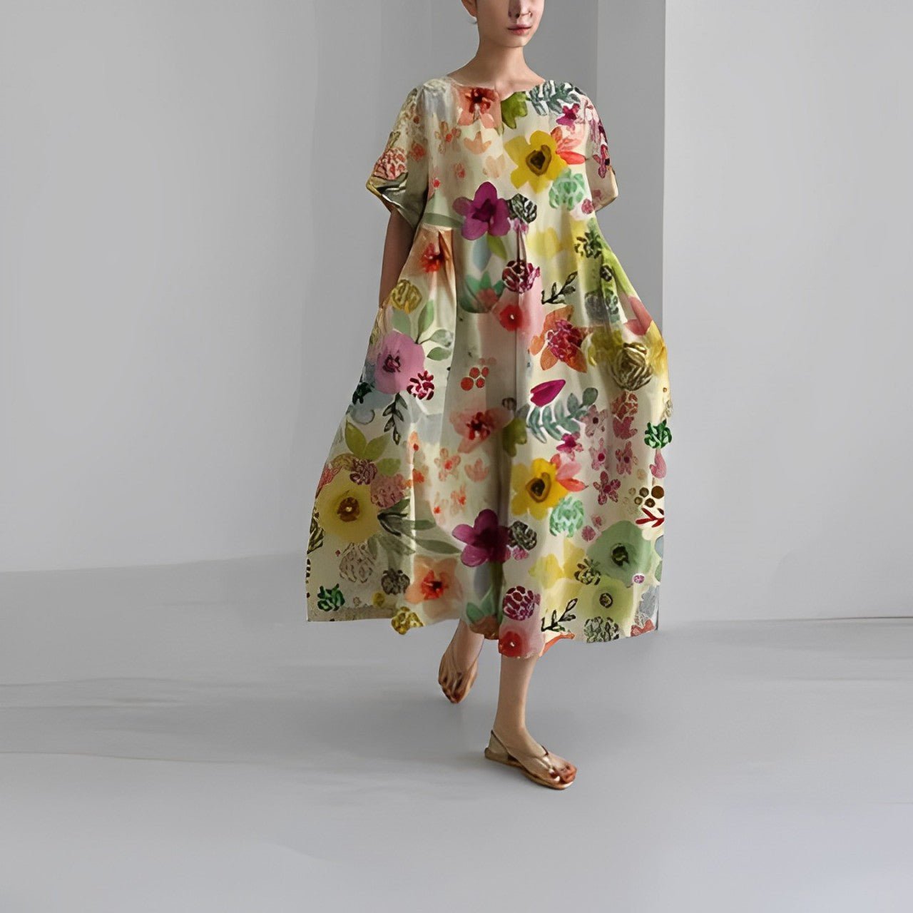 Amelia - Boheemse bloemenjurk - bellanza