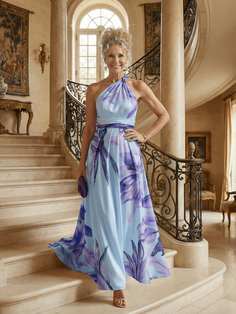 Amiel | Maxi Bloemenjurk Licht - Bellanza