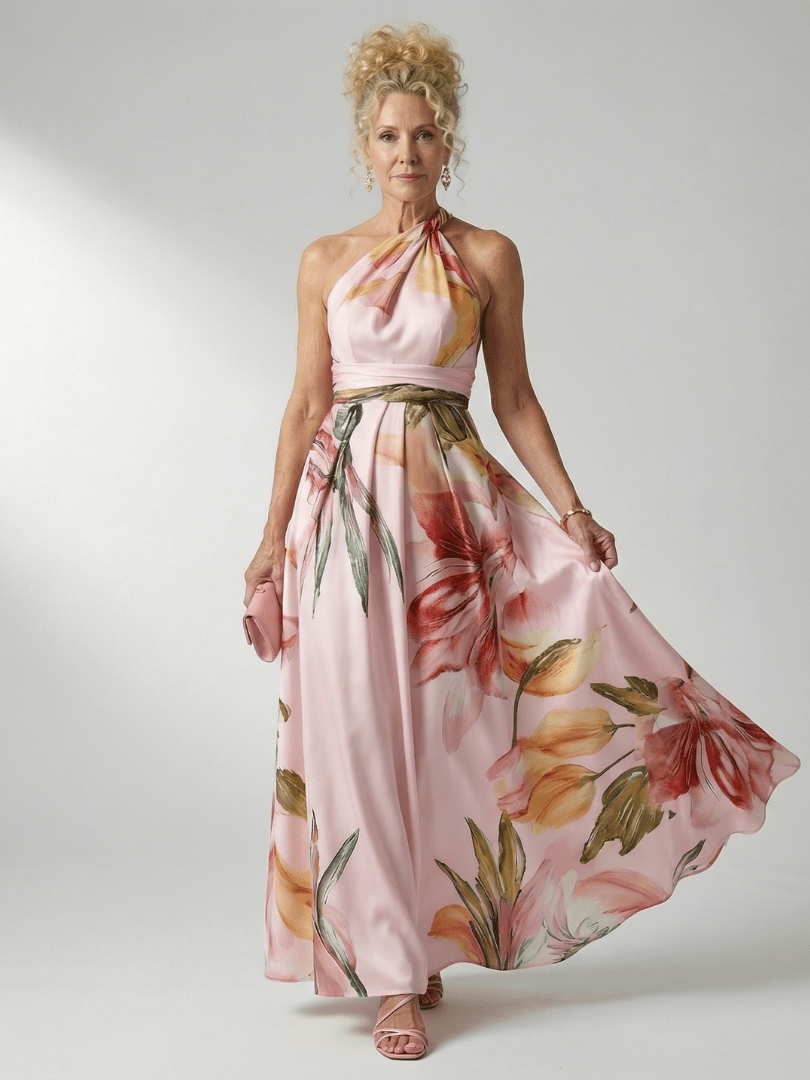 Amiel | Maxi Bloemenjurk Licht - Bellanza