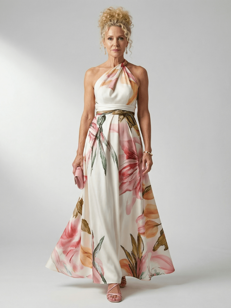 Amiel | Maxi Bloemenjurk Licht - Bellanza