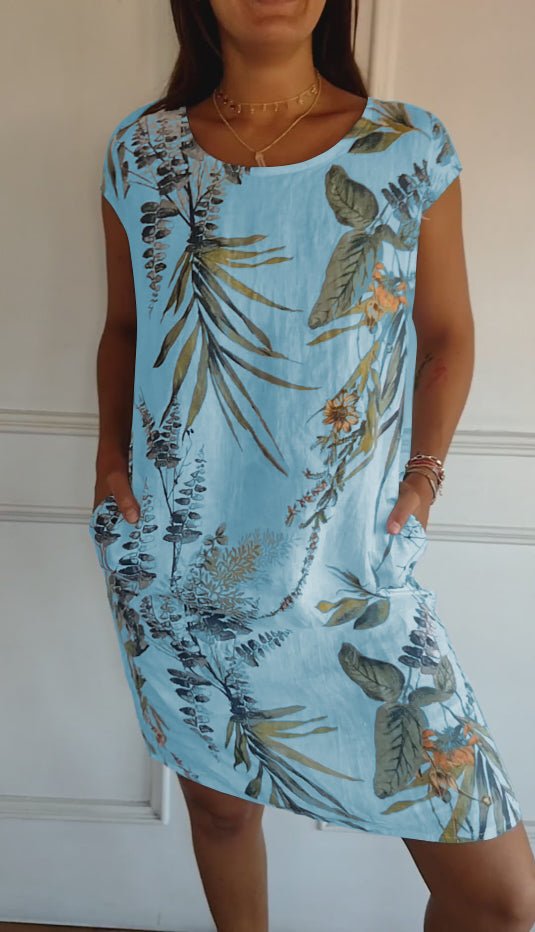 Annelyn - Comfortabele jurk met ronde hals - bellanza