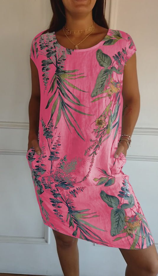 Annelyn - Comfortabele jurk met ronde hals - bellanza