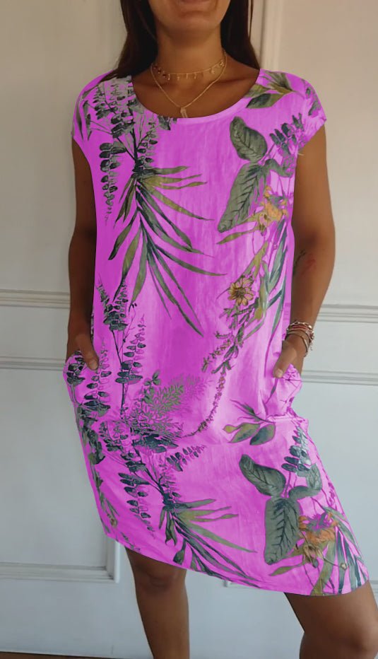 Annelyn - Comfortabele jurk met ronde hals - bellanza