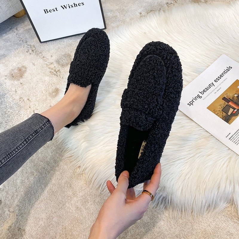 Arielle | Plysch Slip - on Skor Med Halkfri Sula - bellanza