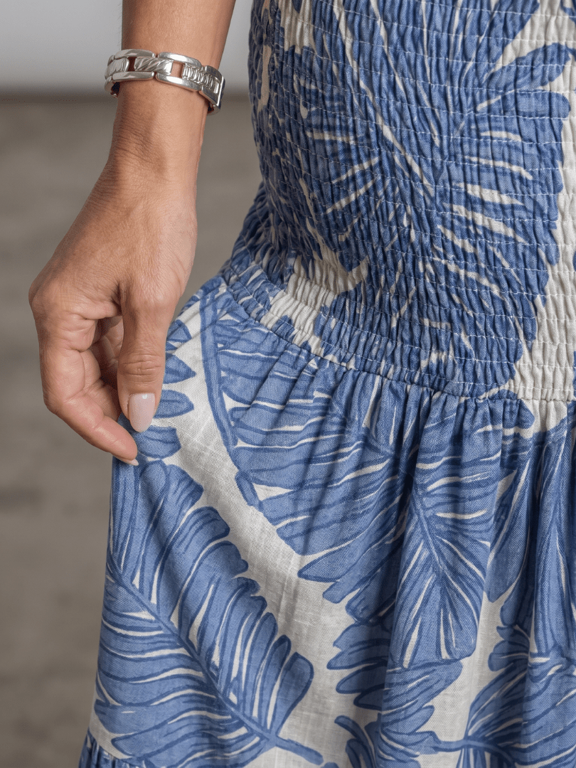 Azaria | Strapless Twee-delige Geprinte Maxi Jurk Set - Bellanza