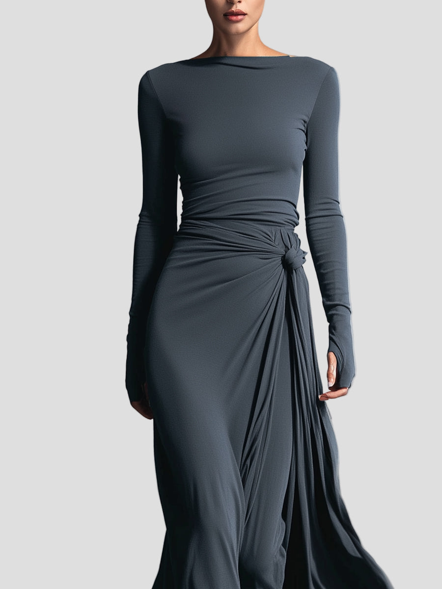 Nette | Elegante wikkeljurk met maxi-lengte