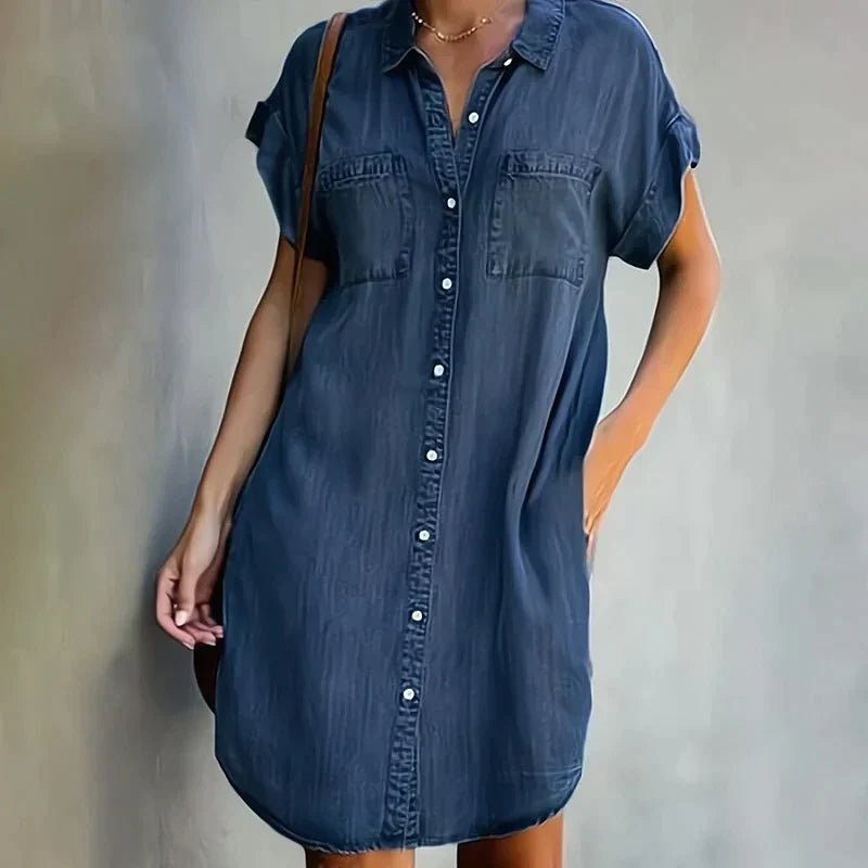 Casual Jean Jurk Aubree - bellanza