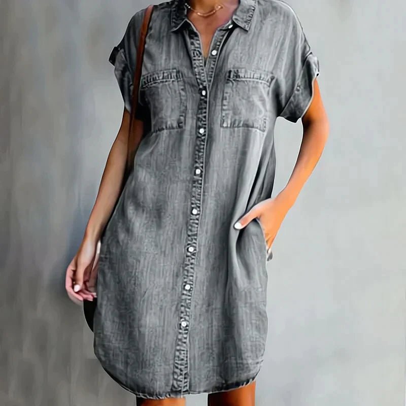 Casual Jean Jurk Aubree - bellanza