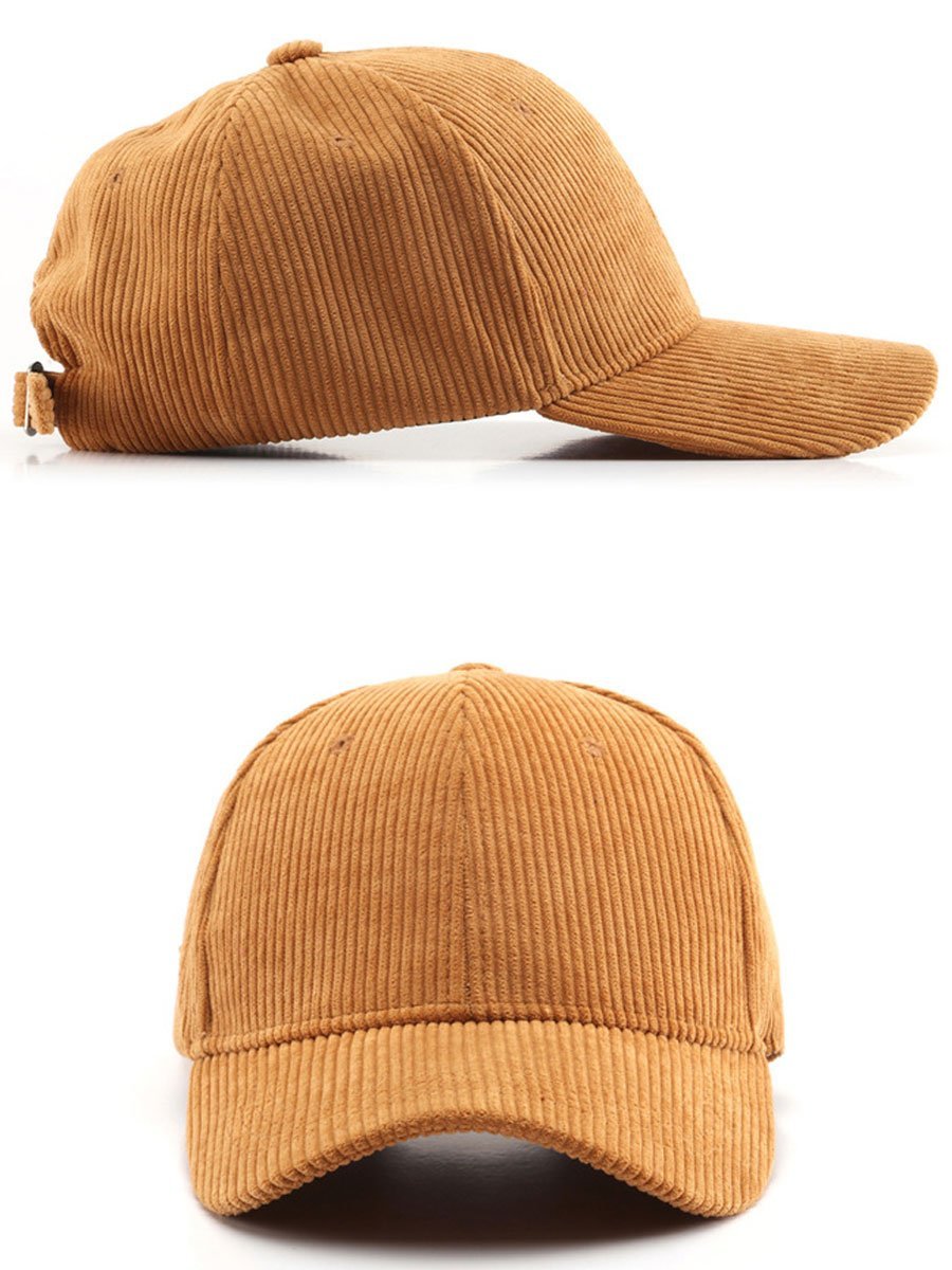 Casual Retro Corduroy Sport Warm Baseball Cap - Bellanza