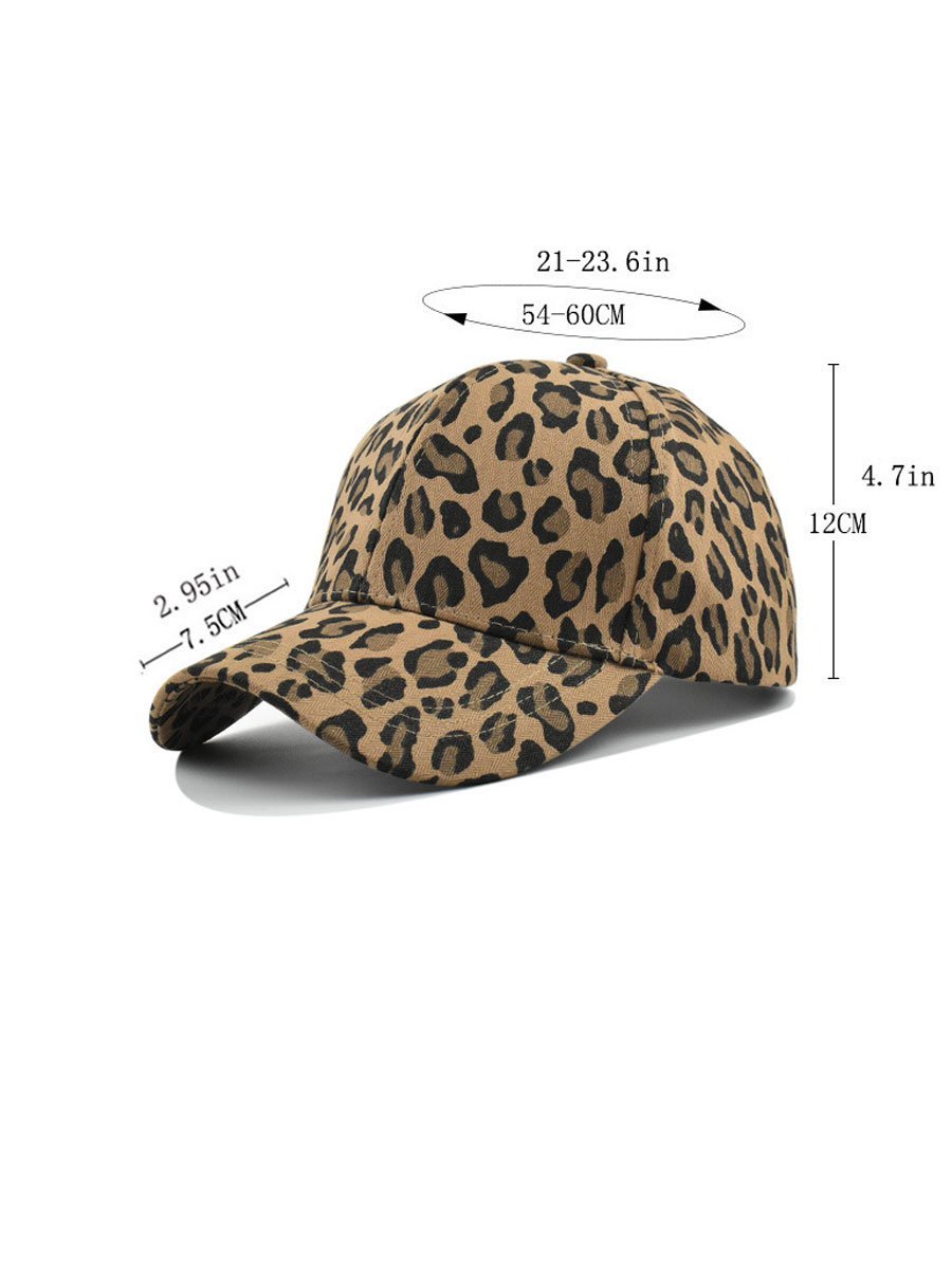 Casual Retro Luipaardprint Baseballcap - Bellanza