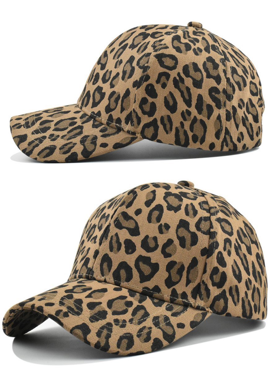 Casual Retro Luipaardprint Baseballcap - Bellanza