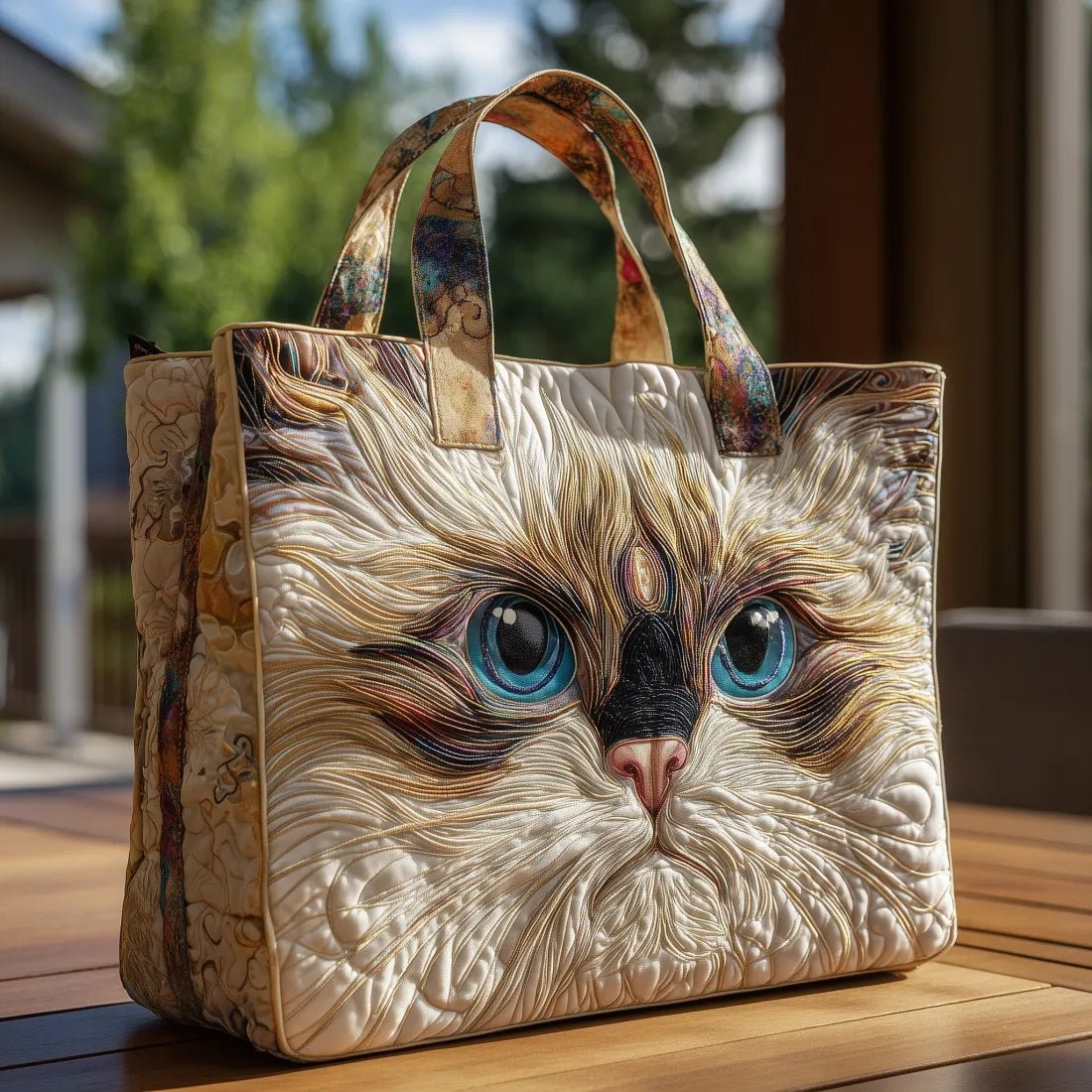 Chat - Gekleurd Gequilt Tote Tas - Bellanza