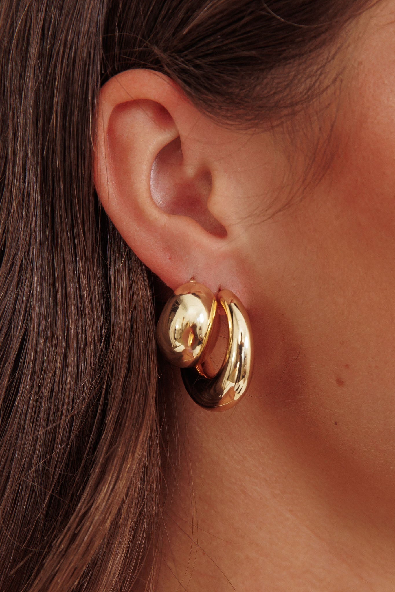 Chunky Casper Gouden Oorbellen Set - Bellanza