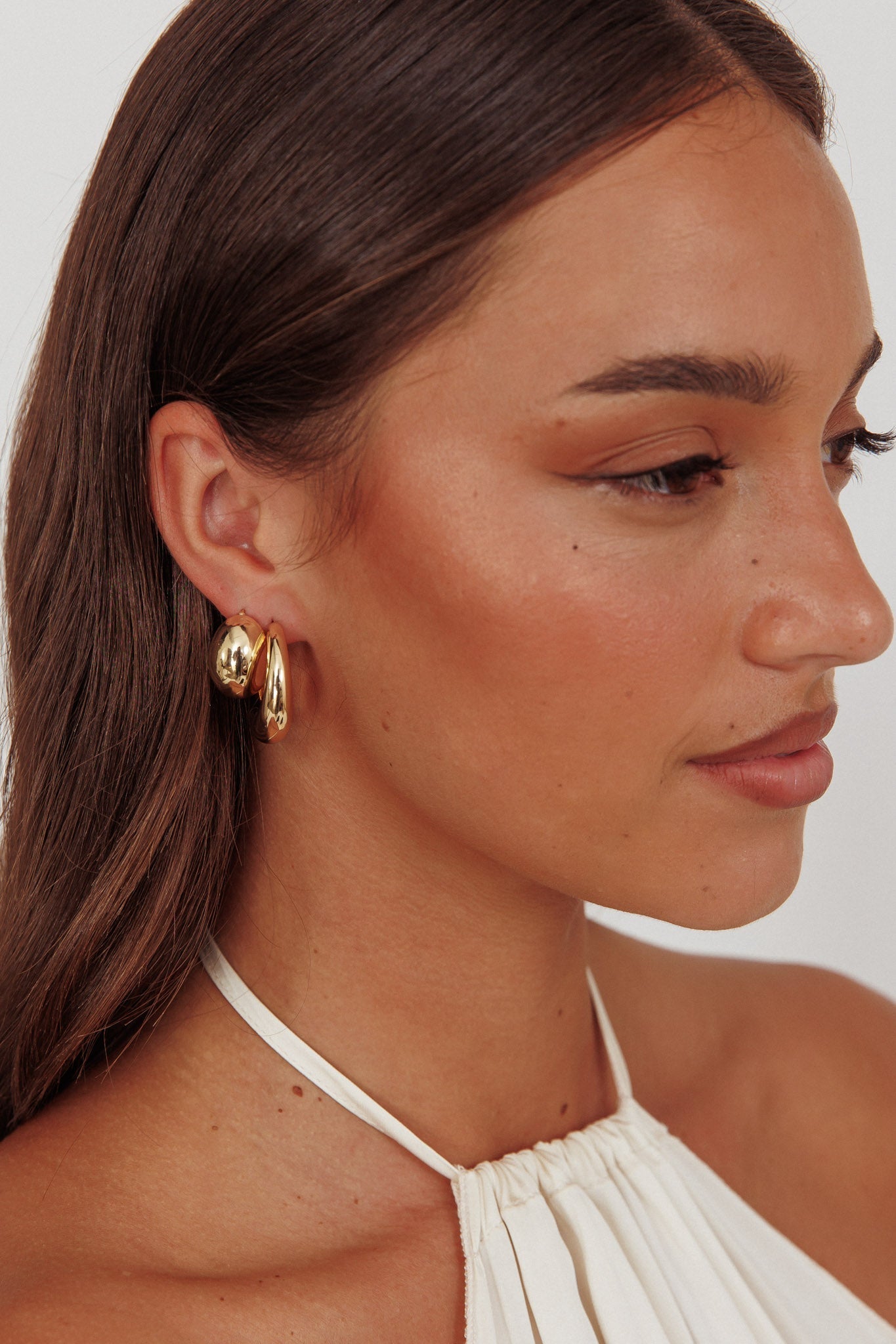 Chunky Casper Gouden Oorbellen Set - Bellanza