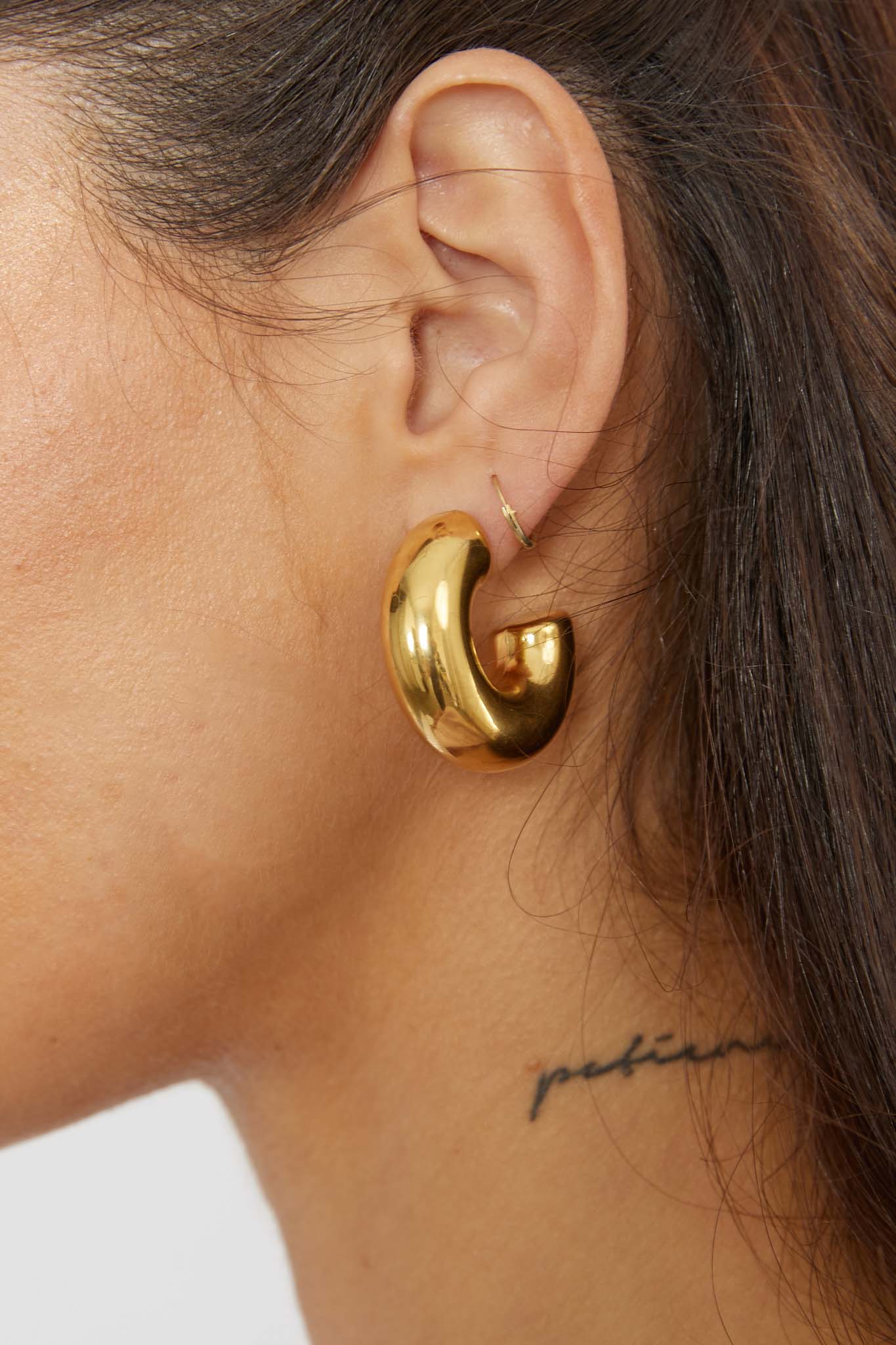 Chunky Claro Gouden Oorbellen - Bellanza