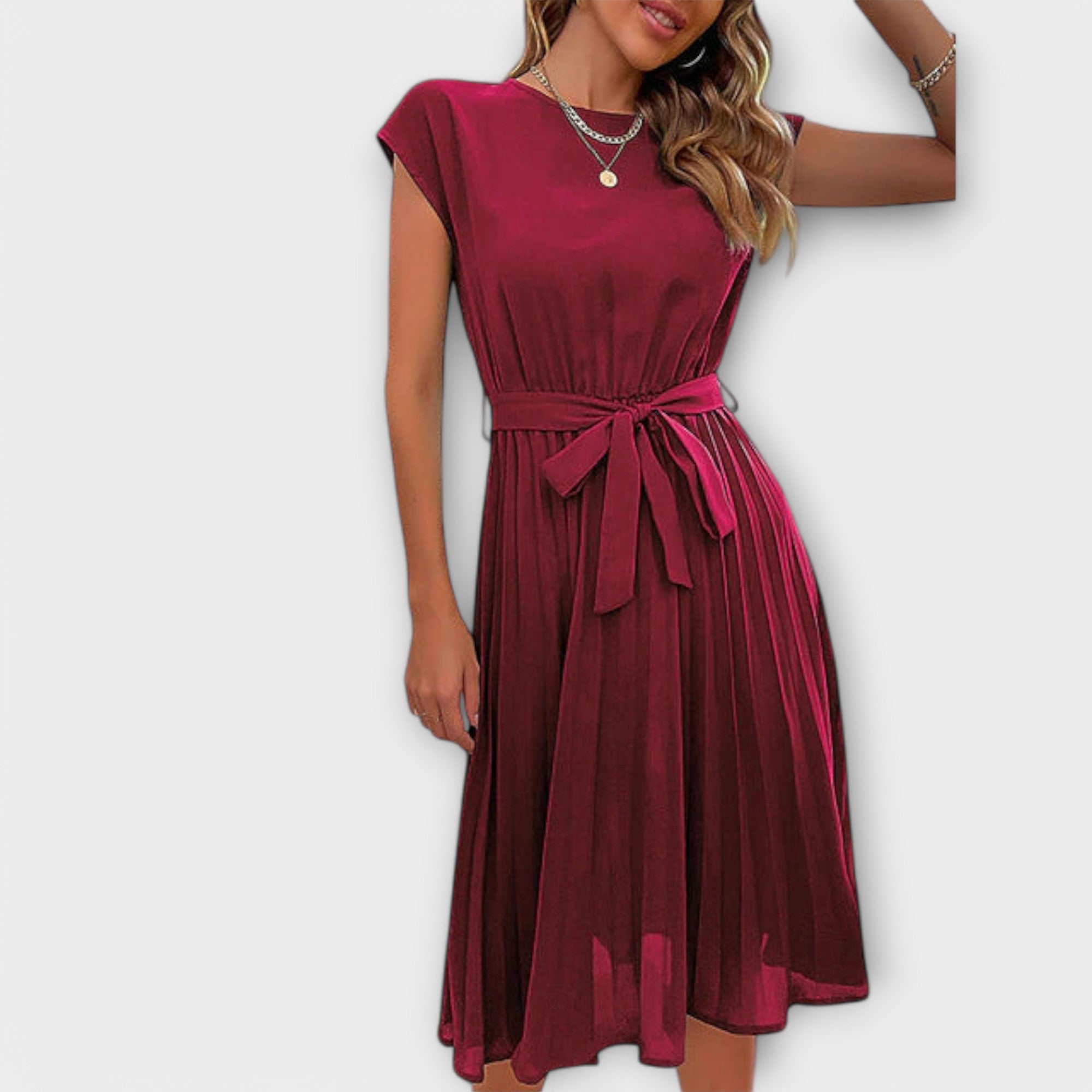 Claire | Casual Plissé Jurk - bellanza