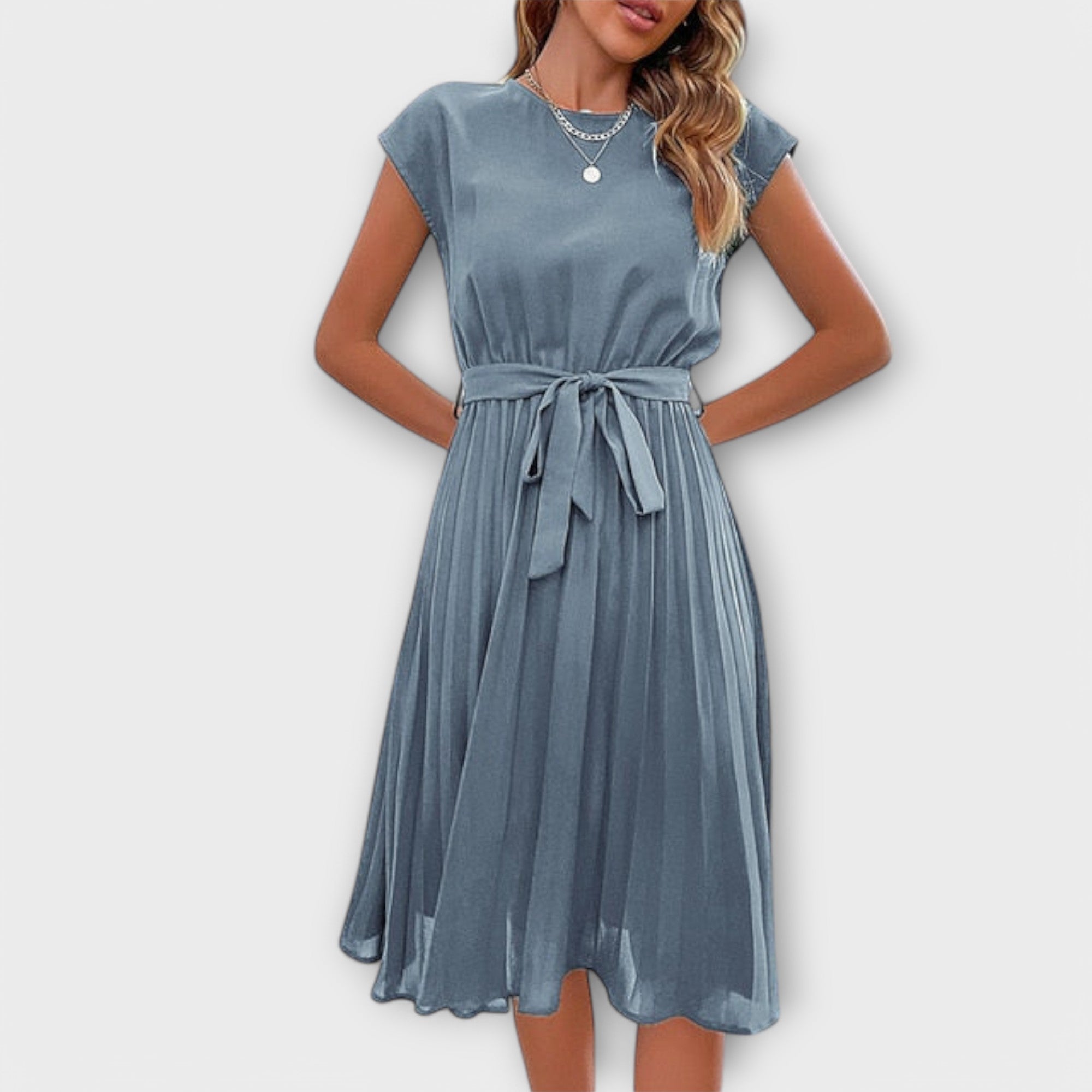 Claire | Casual Plissé Jurk - bellanza
