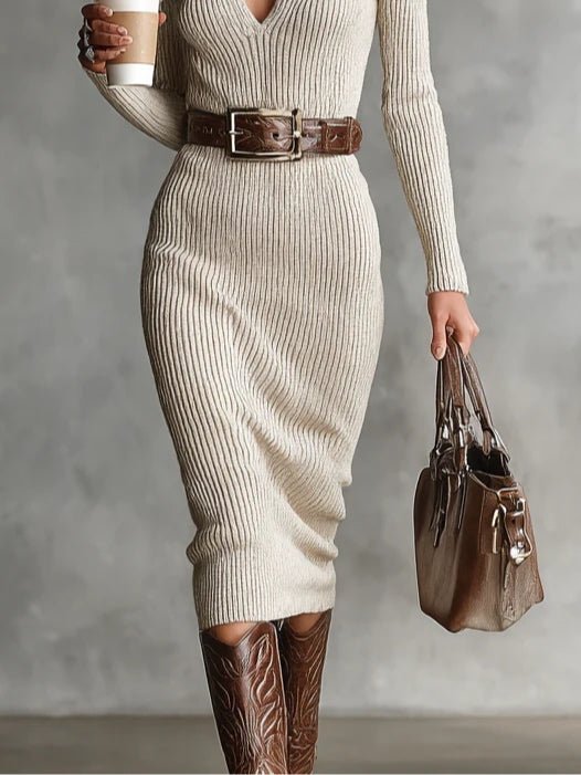 Clara™ - Elegante gebreide jurk - Bellanza