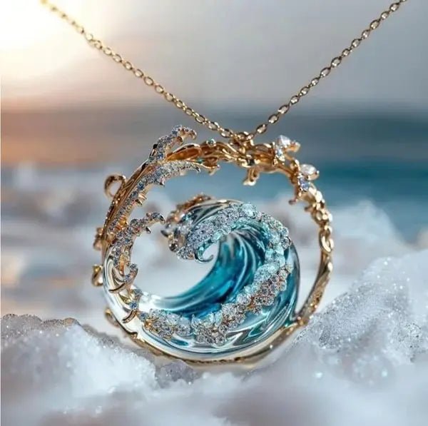 Collier met hanger “Belofte van de Oceaan” - Bellanza