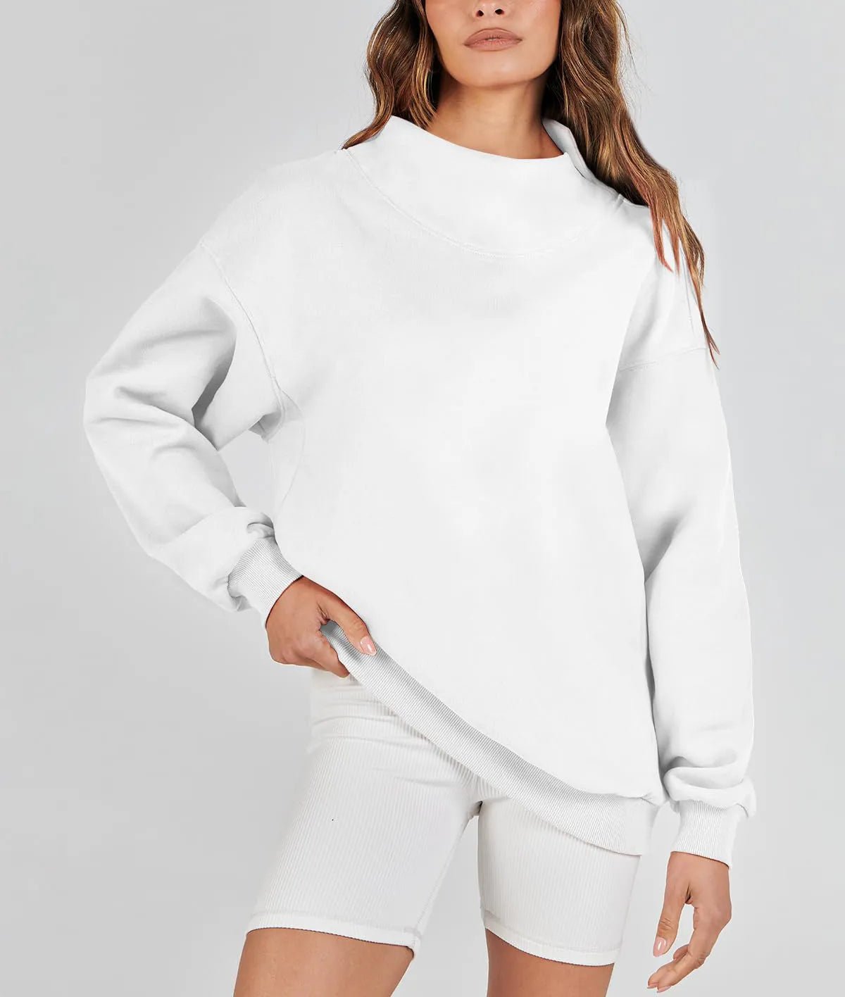 Comfy oversized dames sweatshirt met ronde hals - bellanza