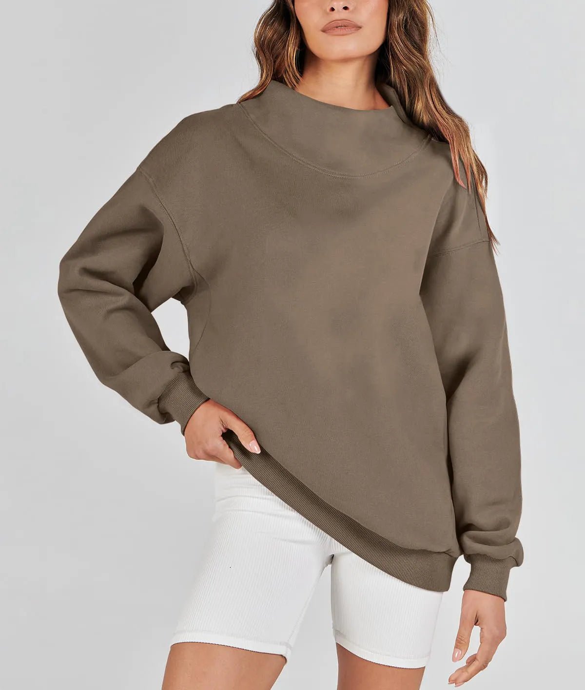 Comfy oversized dames sweatshirt met ronde hals - bellanza