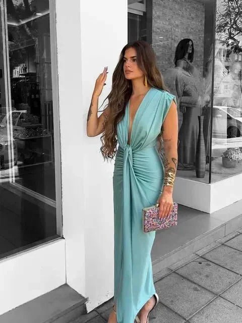 Cordelia | Elegante Drapé Jurk - bellanza