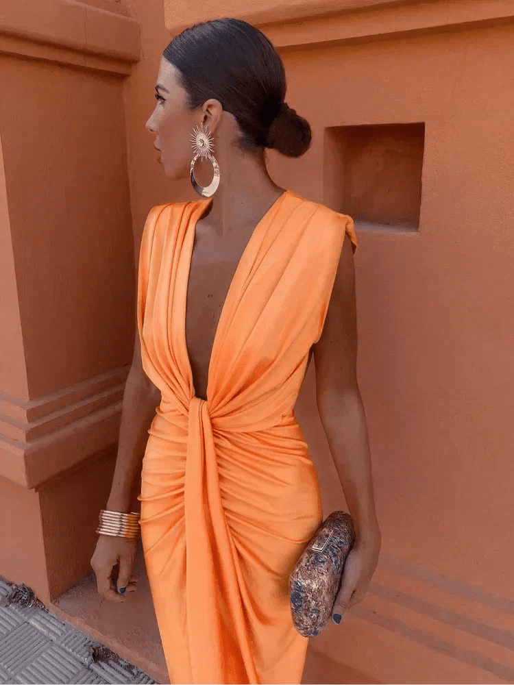 Cordelia | Elegante Drapé Jurk - bellanza