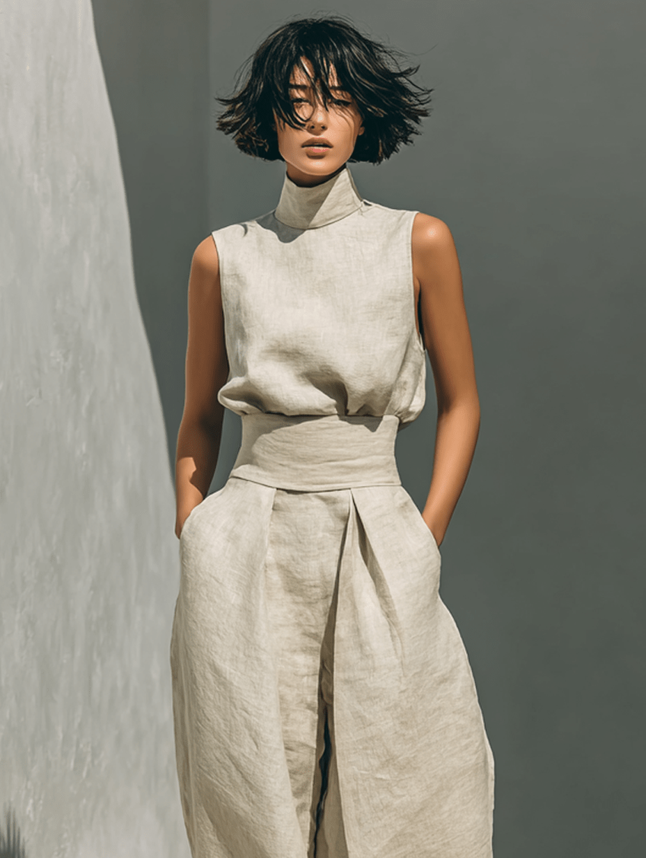 Cornelia | Lichte zomerse set met hemdje en broek - Bellanza