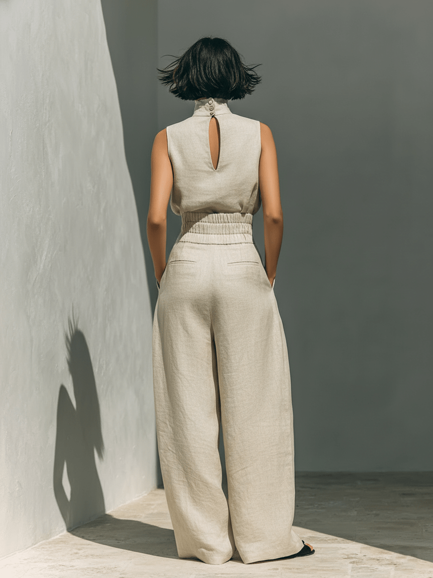 Cornelia | Lichte zomerse set met hemdje en broek - Bellanza