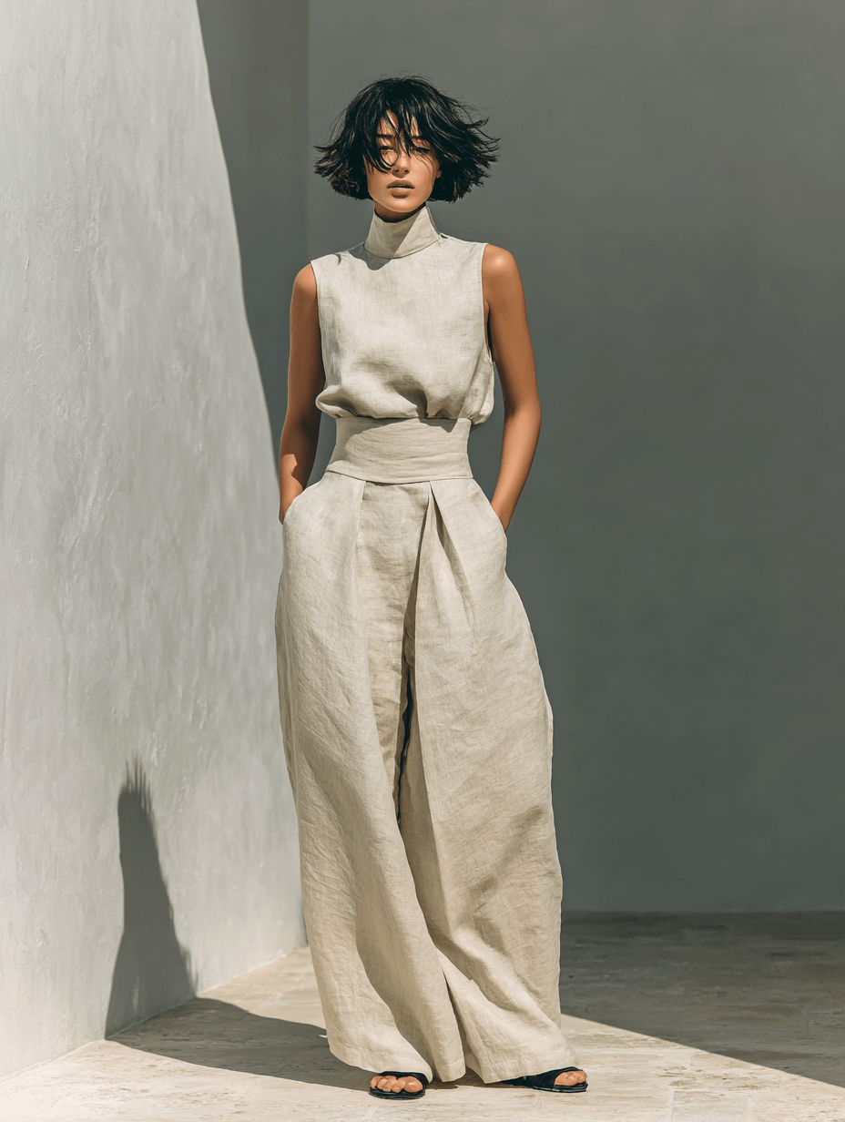 Cornelia | Lichte zomerse set met hemdje en broek - Bellanza