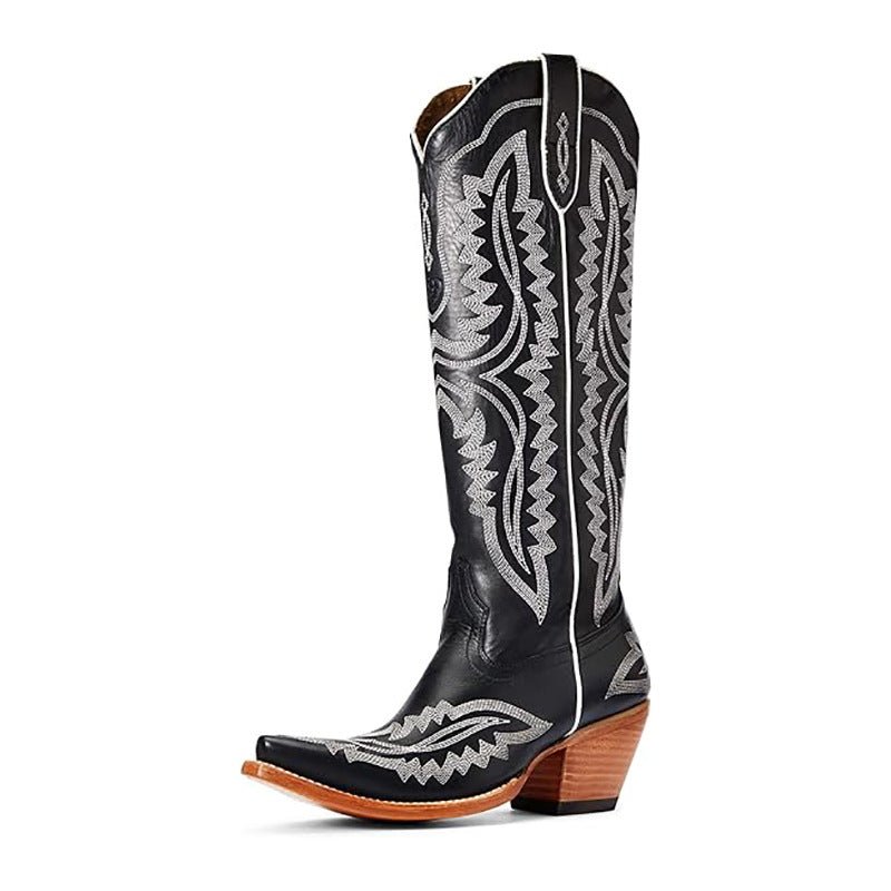 Cowboy Carter Outfits Vintage Geborduurde Puntige Neus Western Boots - Bellanza