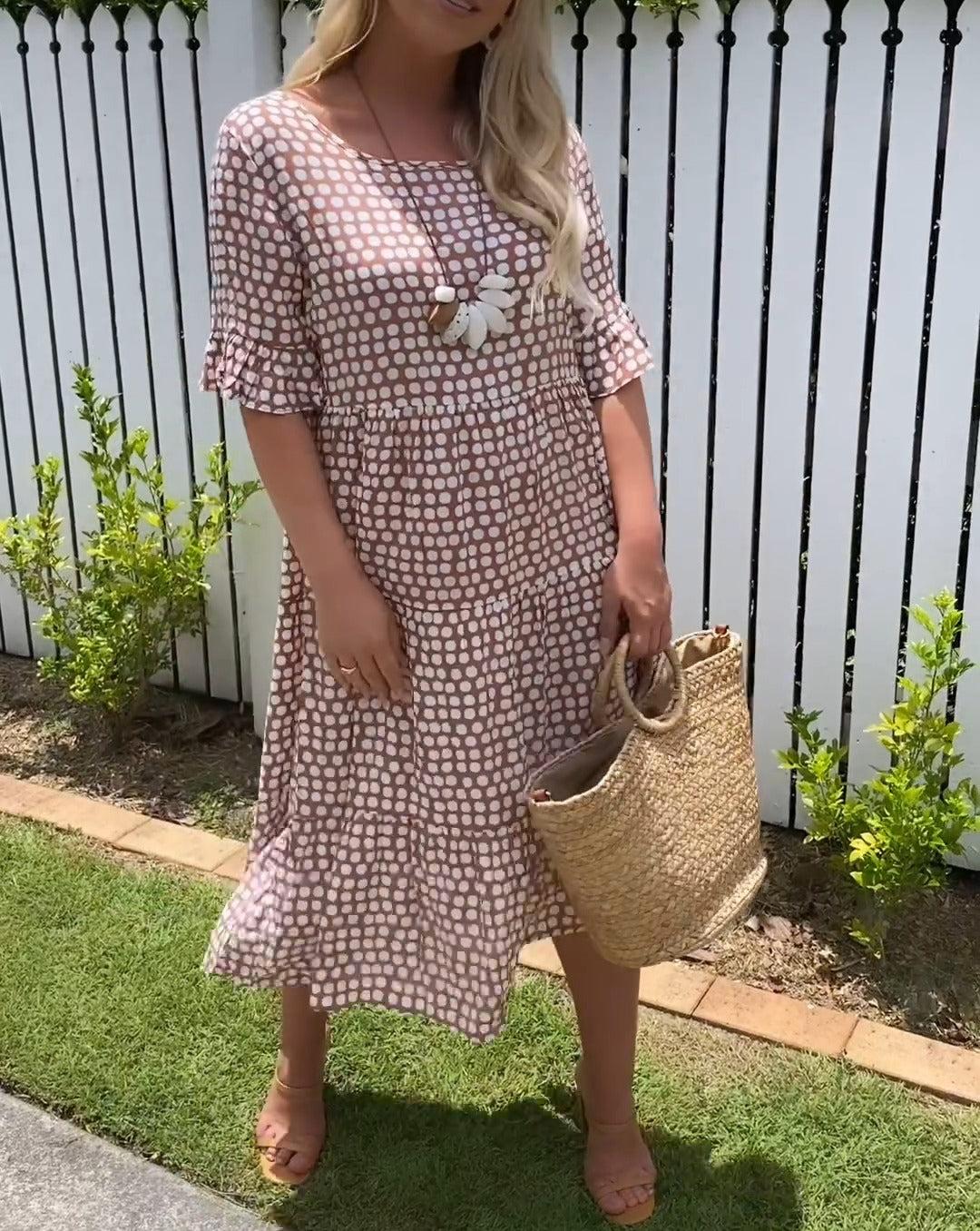 Darcy - Midi - jurk met korte mouwen - bellanza
