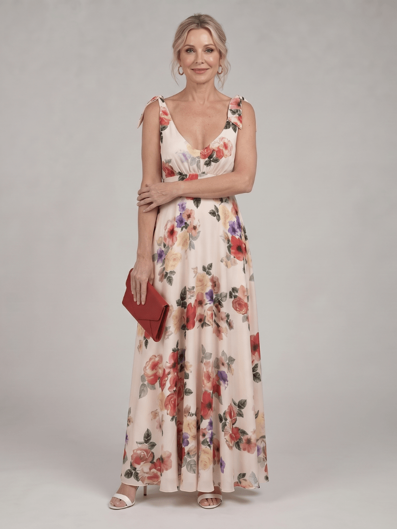Elarose | Mouwloze Vloeiende Maxi Jurk - Bellanza