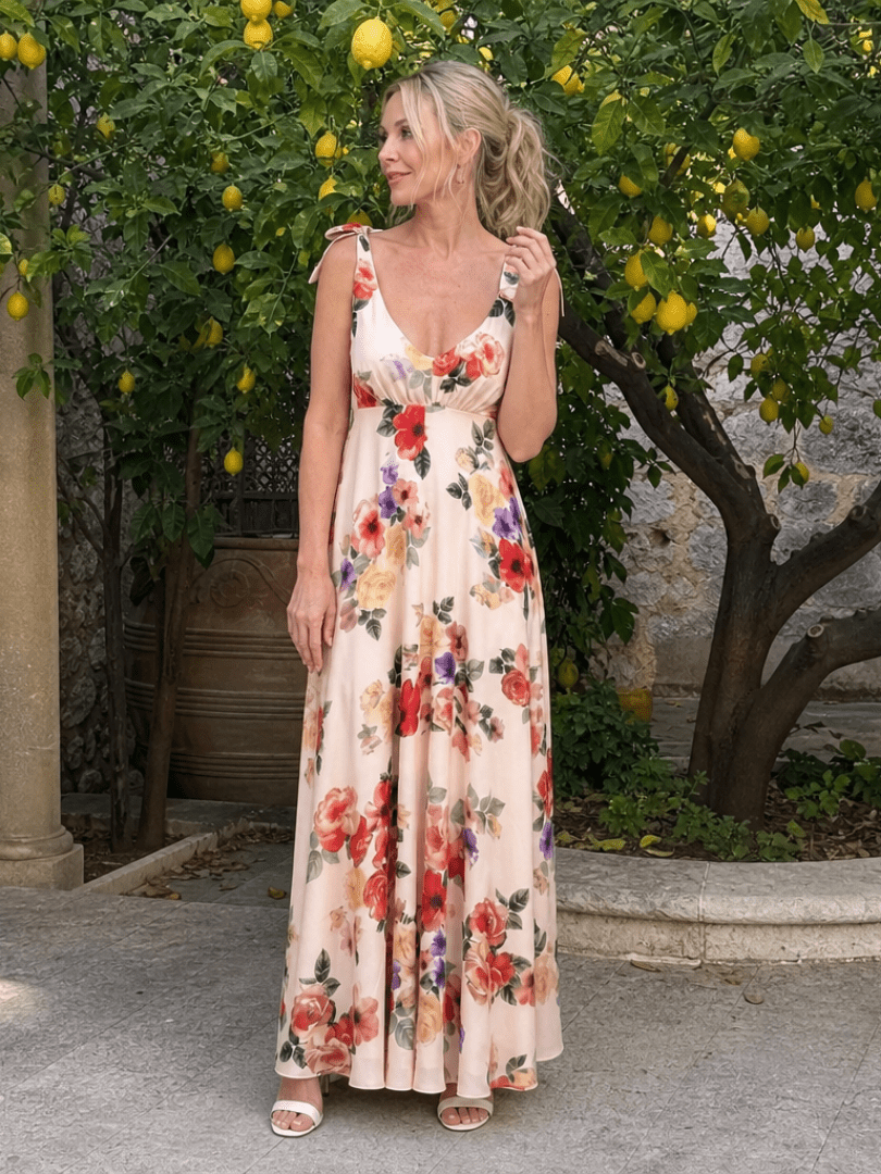 Elarose | Mouwloze Vloeiende Maxi Jurk - Bellanza