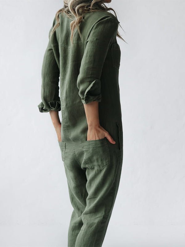 Elegante en Comfortabele Lange Mouwen Jumpsuit - bellanza