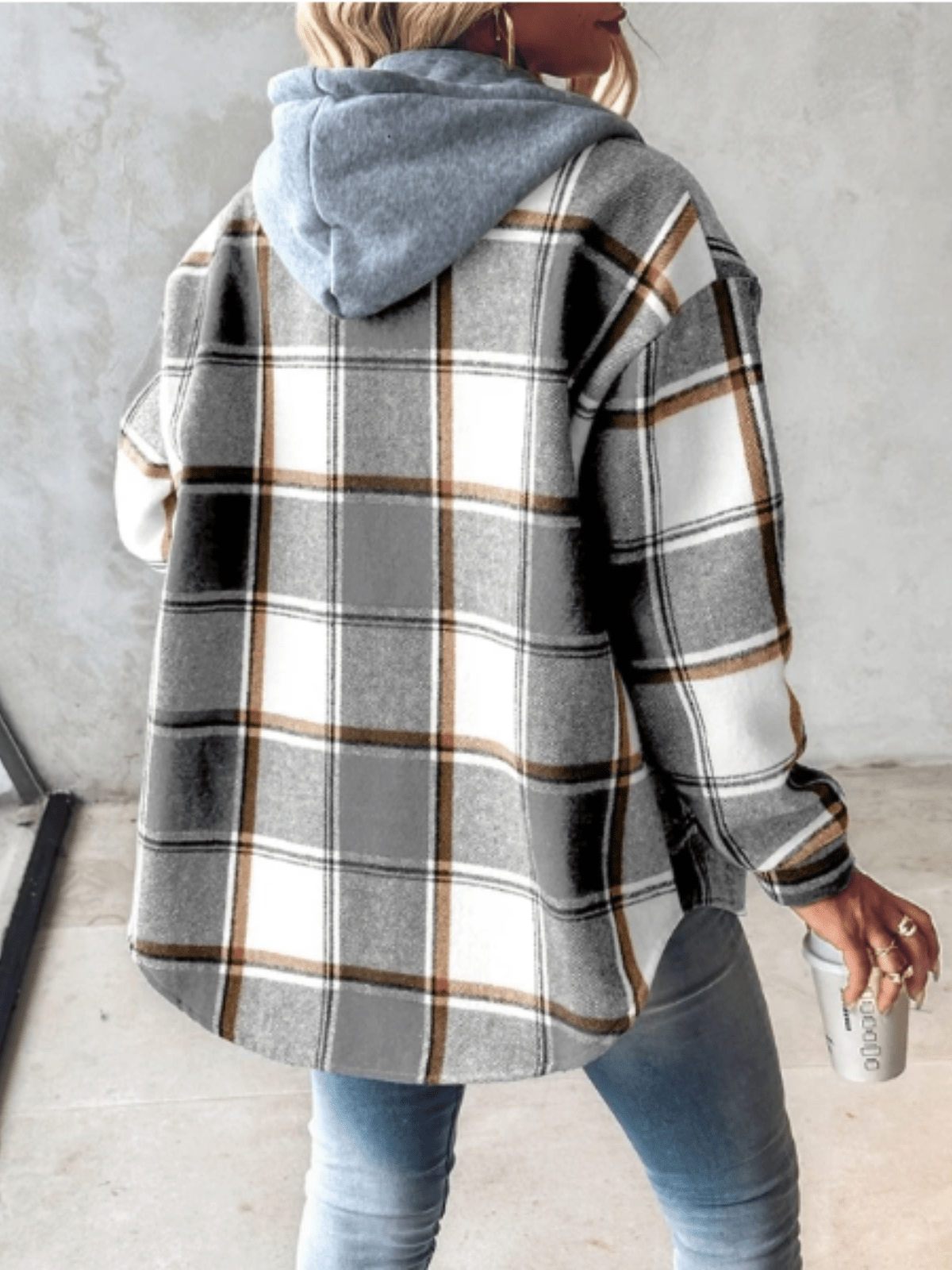 ELISA™ | CASUAL FLANELLHEMD MET CAPUCHON - bellanza