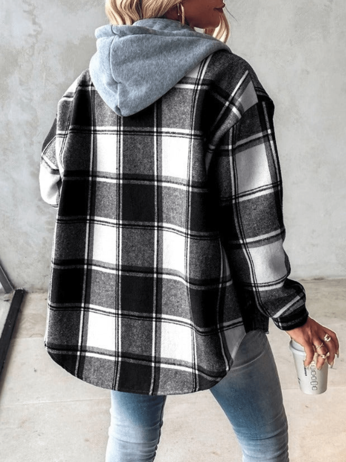 ELISA™ | CASUAL FLANELLHEMD MET CAPUCHON - bellanza