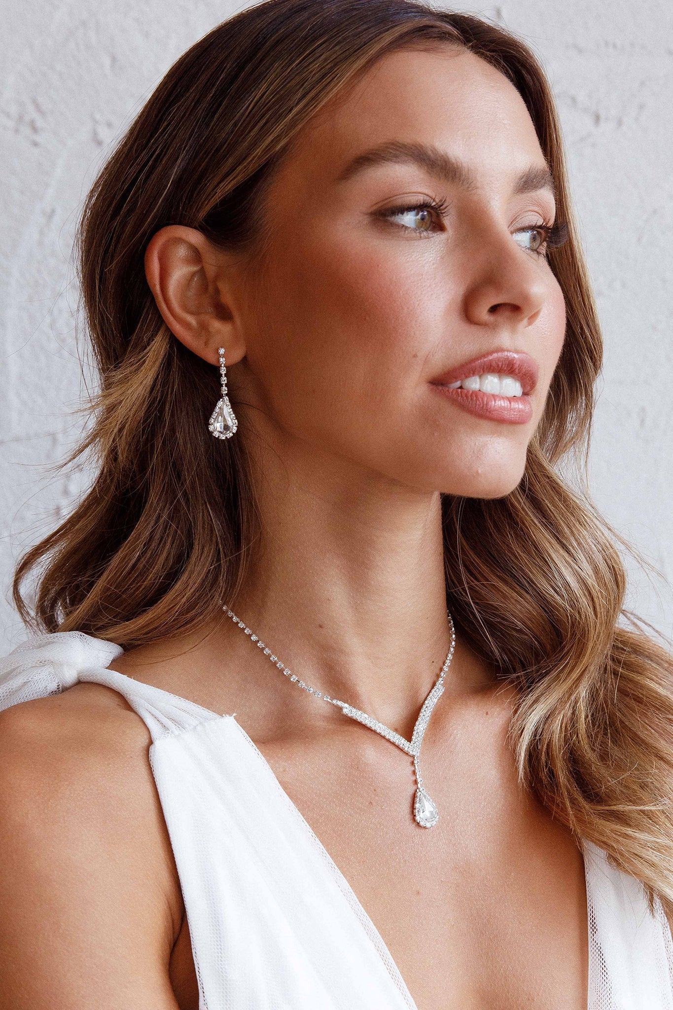 Ensemble Collier en Oorbellen Melissa Diamante Zilver - Bellanza