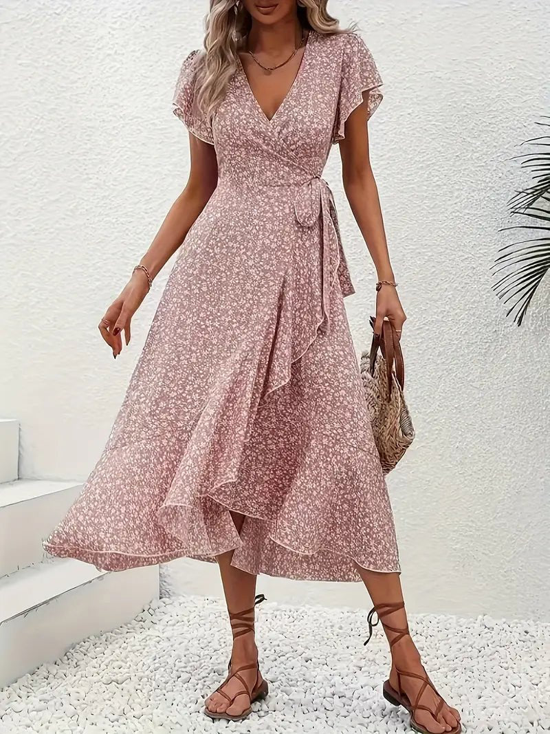 Estelle | Elegante Zomerjurk met Bloemenprint - bellanza
