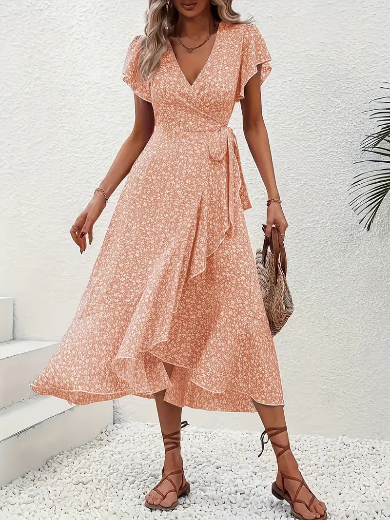 Estelle | Elegante Zomerjurk met Bloemenprint - bellanza