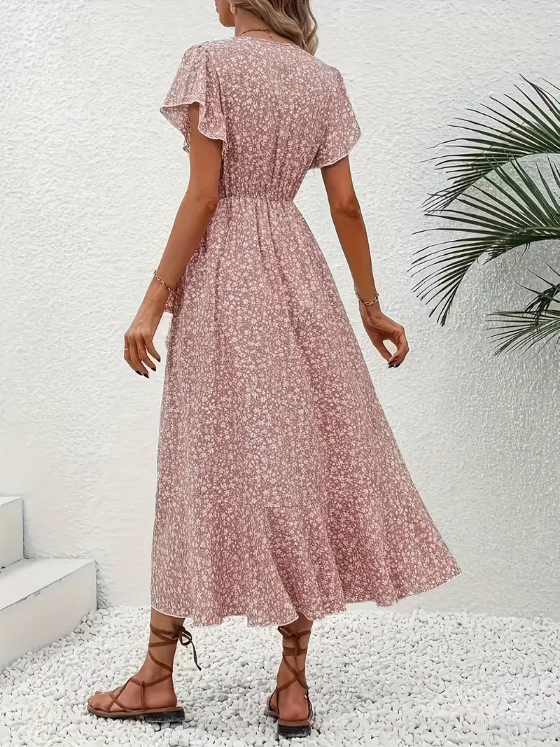 Estelle | Elegante Zomerjurk met Bloemenprint - bellanza