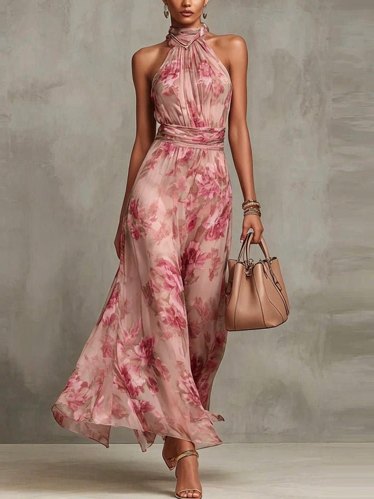 Evelien | Elegante maxi-jurk met bloemenprint - Bellanza