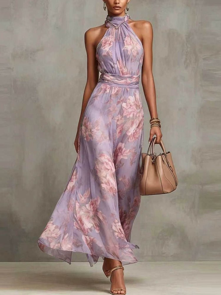 Evelien | Elegante maxi-jurk met bloemenprint - Bellanza