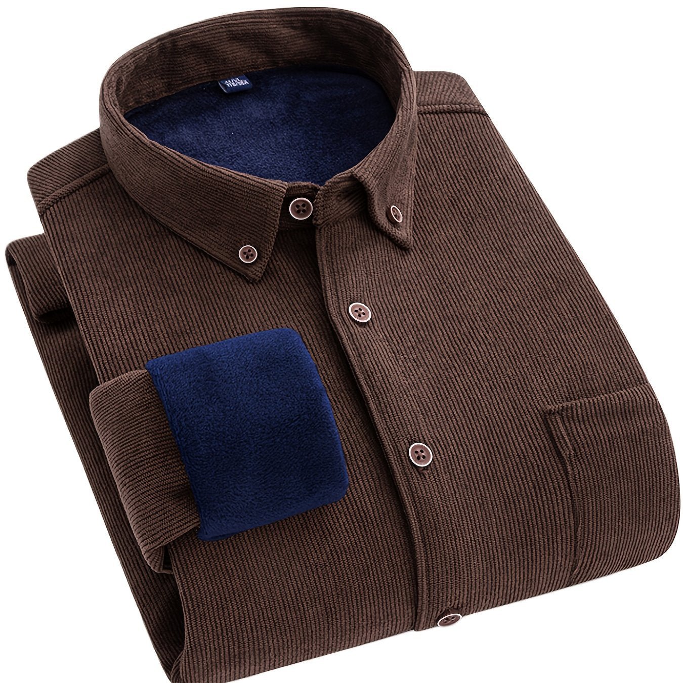 Flyn | Heren corduroy shirt met warme fleecevoering - Bellanza