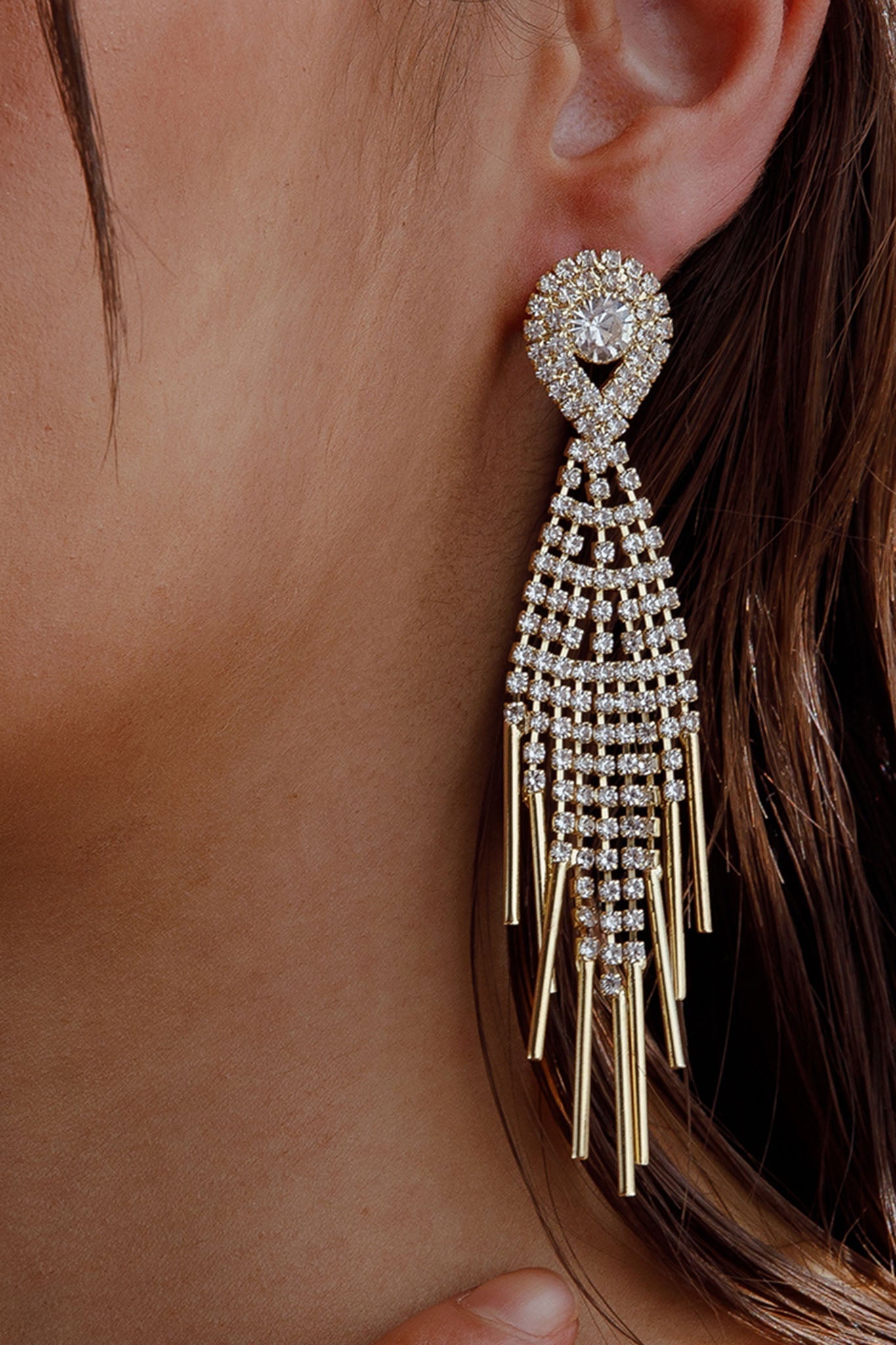 Fringe Oorbellen Ambrosia Goud - Bellanza